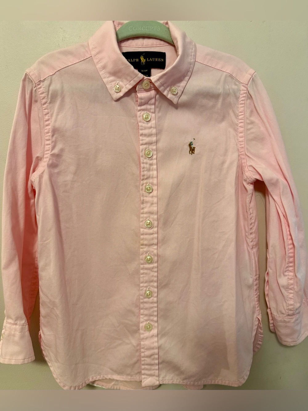 Ralph Lauren Light Pink Button-Down Oxford Shirt